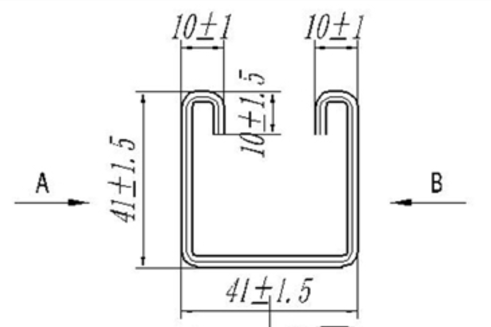 solar channel profile drawing