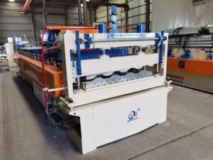 Roofing panel roll forming machine